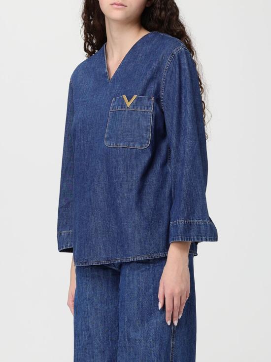 26SS 발렌티노 가라바니 셔츠 8B3DB03L9YA 558 Gnawed Blue - VALENTINO GARAVANI