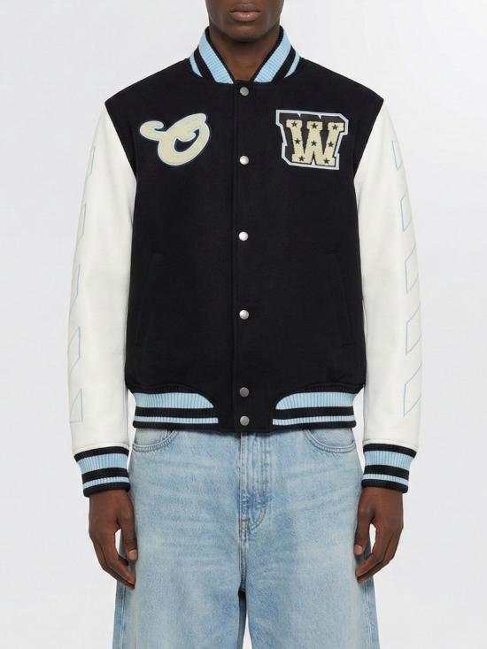 26SS 오프화이트 봄버 자켓 44XJA122S26L002 0001 Black