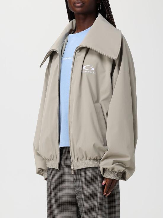 26SS 발렌시아가 루프 스포츠 아이콘 로고 트랙 수트 자켓 857673TRO31 9577 Beige - BALENCIAGA