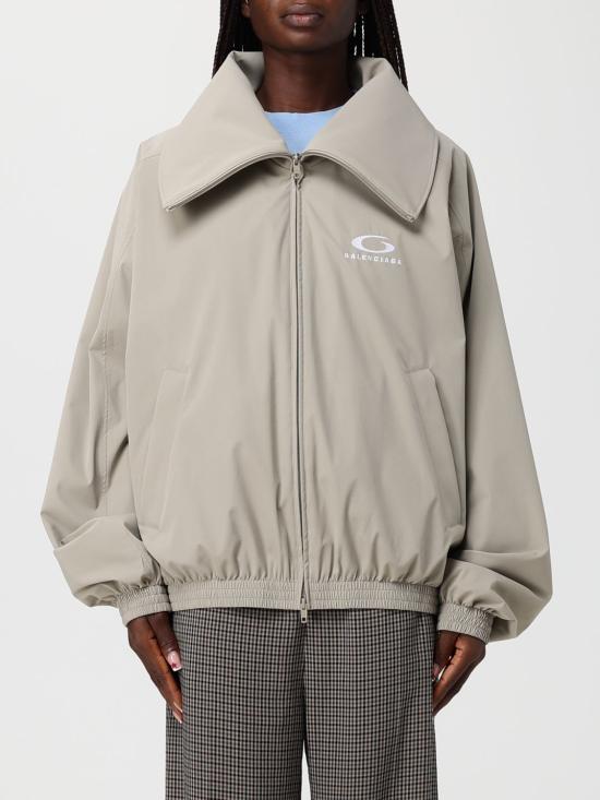 26SS 발렌시아가 루프 스포츠 아이콘 로고 트랙 수트 자켓 857673TRO31 9577 Beige