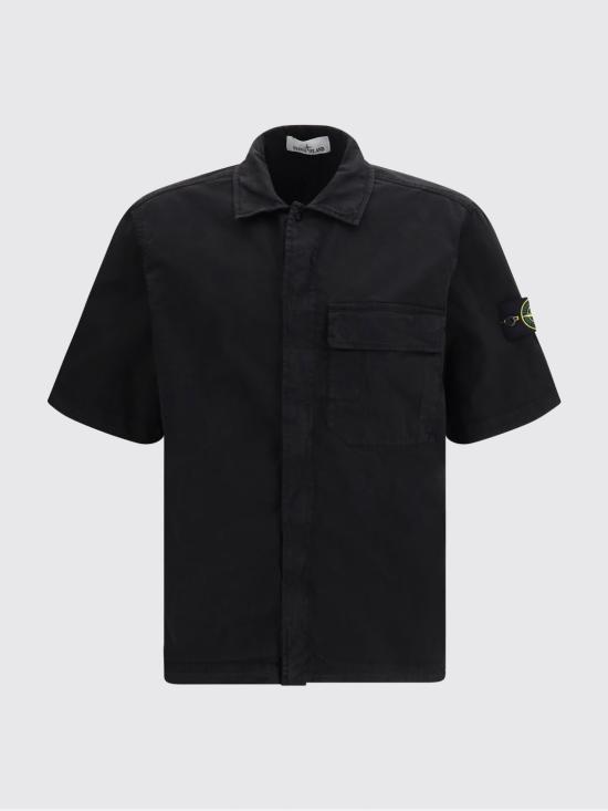26SS 스톤 아일랜드 반팔 셔츠 1100025S0A10 V0029 Black - STONE ISLAND