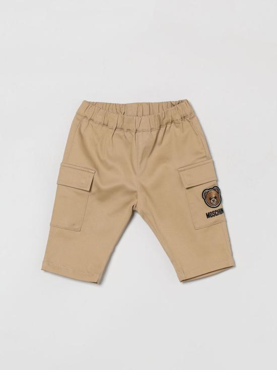 26SS [키즈] 모스키노 스트레이트 팬츠 MUP05RLPA01 20829 Yellow Cream