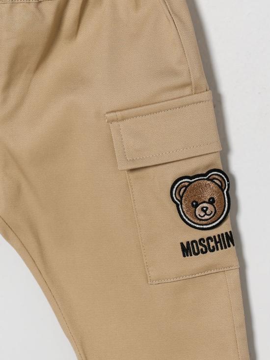 26SS [키즈] 모스키노 스트레이트 팬츠 MUP05RLPA01 20829 Yellow Cream - MOSCHINO