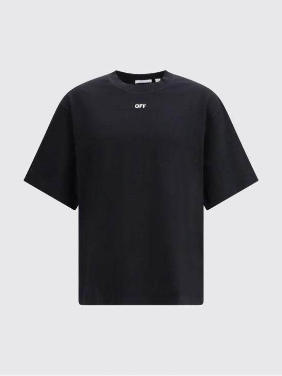 26SS 오프화이트 반팔 티셔츠 44MAA120S26J00I 0001 Black - OFF WHITE