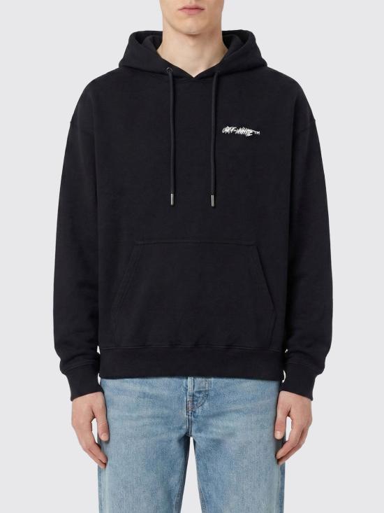 26SS 오프화이트 후드 티셔츠 44MBB085S26F00L 0001 Black