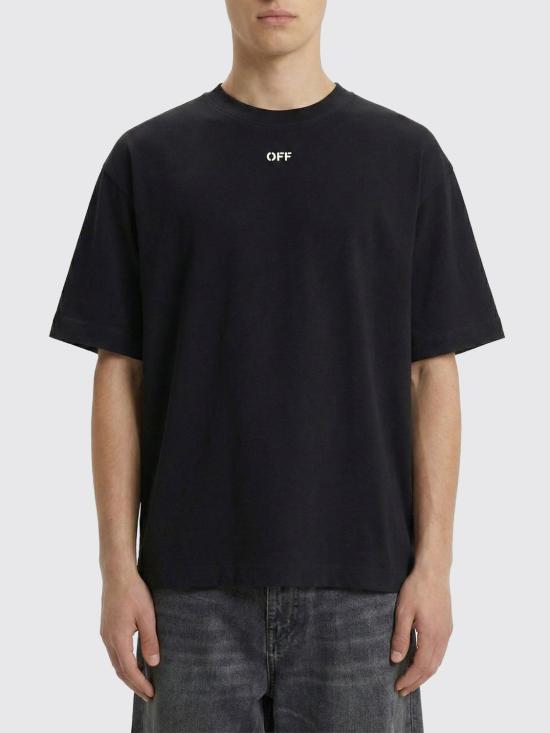 26SS 오프화이트 반팔 티셔츠 44MAA120S26J004 0001 Black