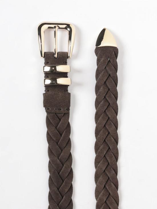 26SS 브루넬로 쿠치넬리 가죽 벨트 MAURP253 C8391 Dove Grey - BRUNELLO CUCINELLI