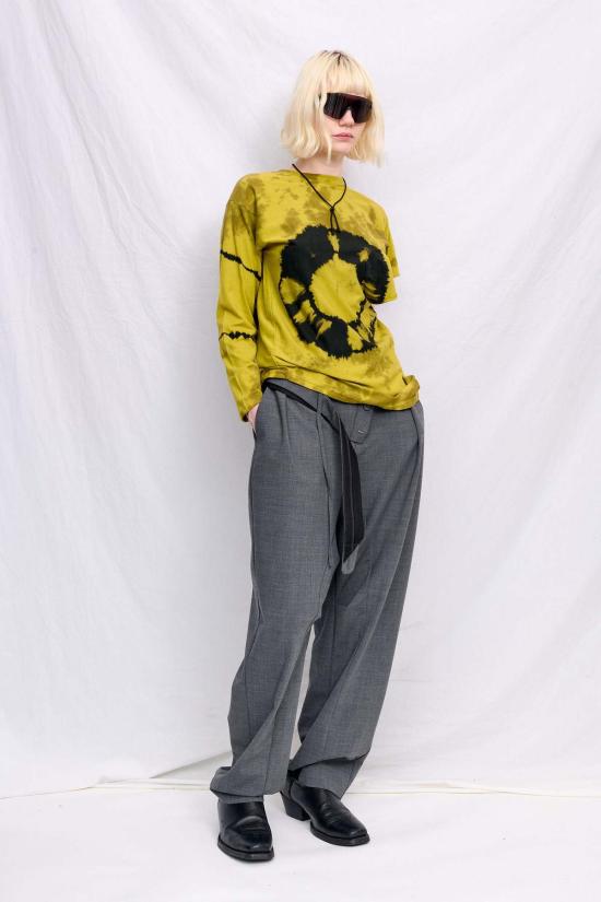  오토링거 긴팔 티셔츠 오톨린저 타이 다이 시프트 슬리브 탑 - OTTOLINGER