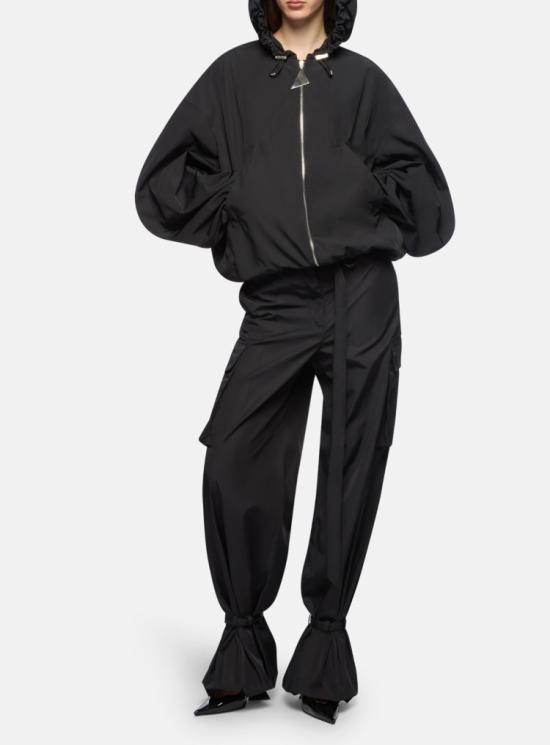 26SS 디 아티코 후드 티셔츠 260WCB00076PLL001AA 100 BLACK - THE ATTICO