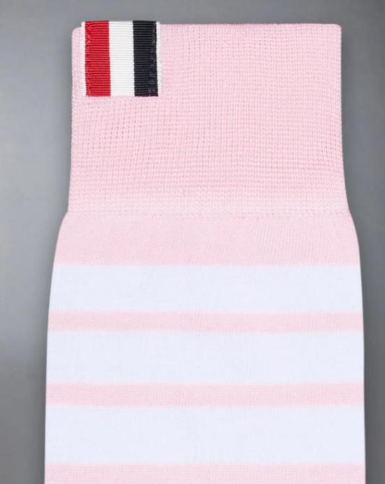 26SS 톰브라운 라이트웨이트 코튼 4바 미드카프 삭스 FAS020B01690 641 - THOM BROWNE