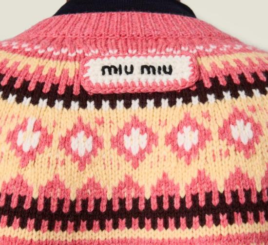 26SS 미우미우 스웨터 MMF00ZSOOO18SI F0028 ROSA - MIU MIU