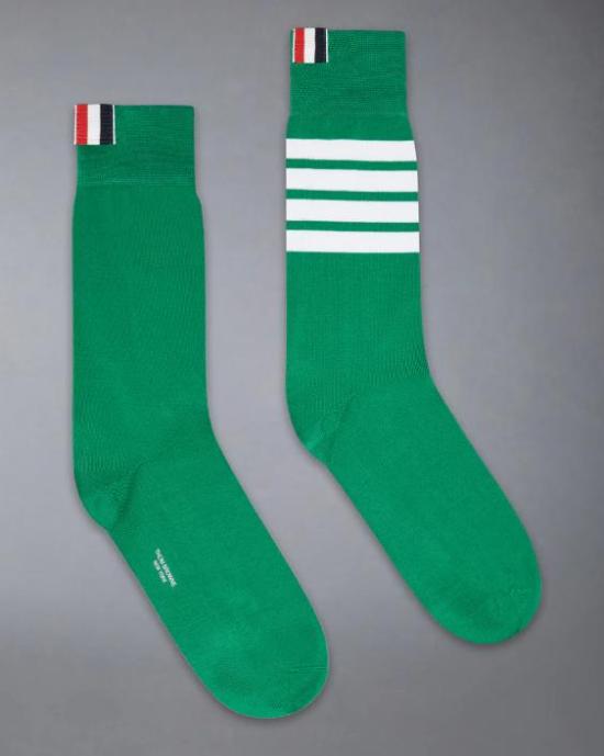 26SS 톰브라운 라이트웨이트 코튼 4바 미드카프 삭스 FAS020B01690 345