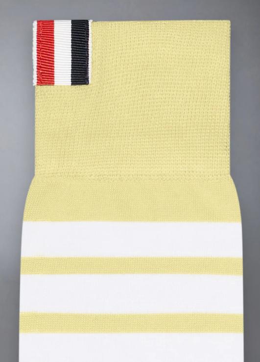 26SS 톰브라운 라이트웨이트 코튼 4바 미드카프 삭스 FAS020B01690 741 - THOM BROWNE