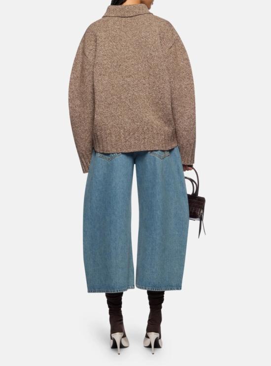 26SS 디 아티코 스웨터 260WCD00013KWS012AA 083 DARK BROWN WHITE - THE ATTICO