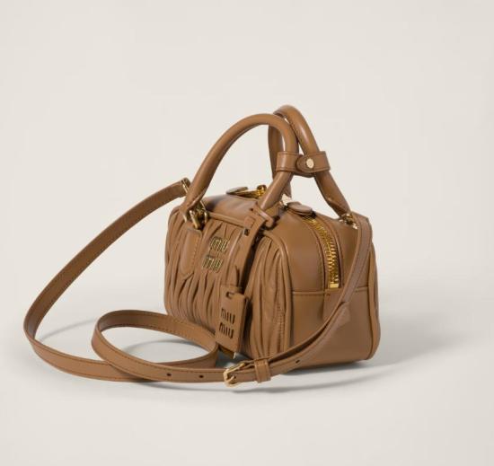 26SS 미우미우 아르카디 마테라쎄 나파 레더 백 5BB142VOONAN88 F098L CARAMEL - MIU MIU