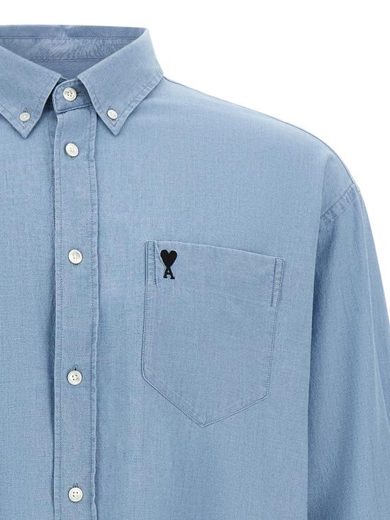 26SS 아미 긴팔 셔츠 HSH822CO0221484 Light Blue - AMI