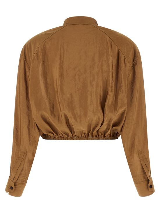 26SS 생로랑 블라우스 856436Y3K312005 Brown - SAINT LAURENT