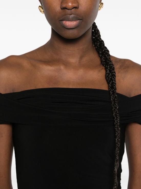 26SS 노마카말리 숏 원피스 KK1263PLT51 001 Black - NORMA KAMALI