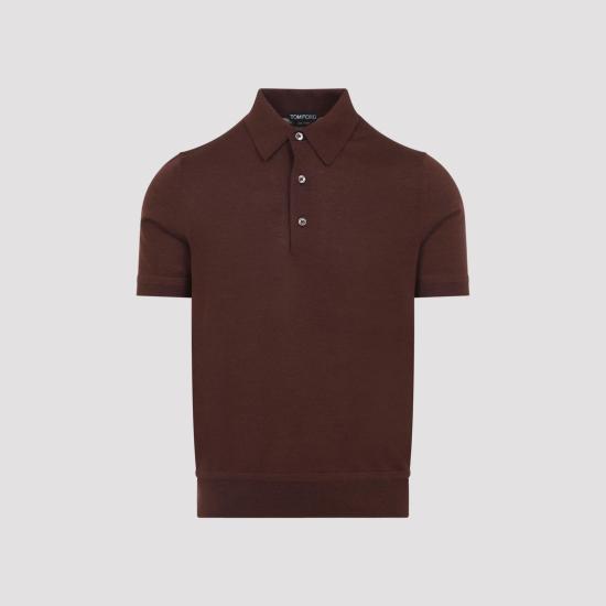 26SS 톰포드 폴로 티셔츠 KPS039 YMK073 ECN COCOA BROWN - TOMFORD