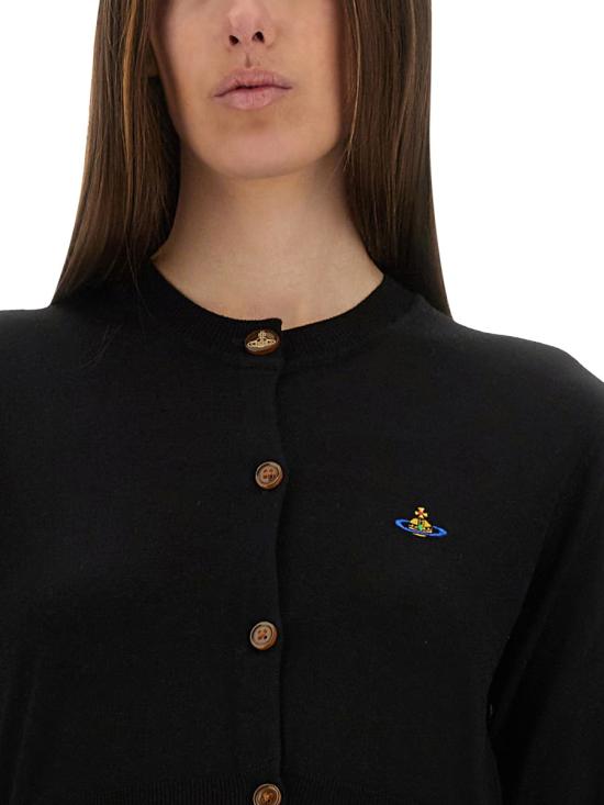 26SS 비비안웨스트우드 베아 크롭드 가디건 1803002U Y001AN402 BLACK - VIVIENNE WESTWOOD