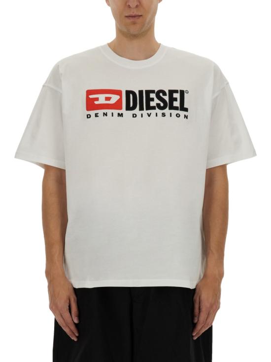 26SS 디젤 반팔 티셔츠 A14943 0GRAI100 WHITE - DIESEL