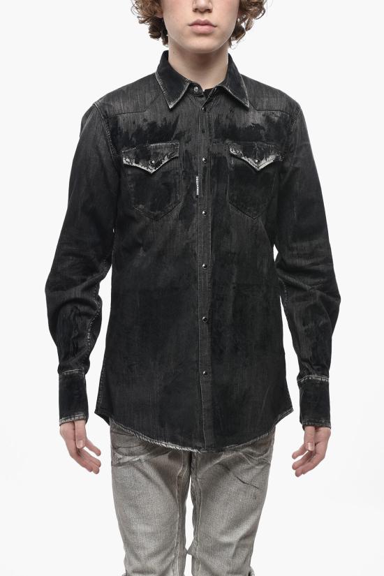  디스퀘어드2 데님 셔츠 S71DM0647S30826900 Black