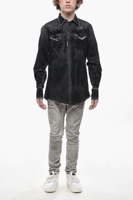  디스퀘어드2 데님 셔츠 S71DM0647S30826900 Black - DSQUARED2