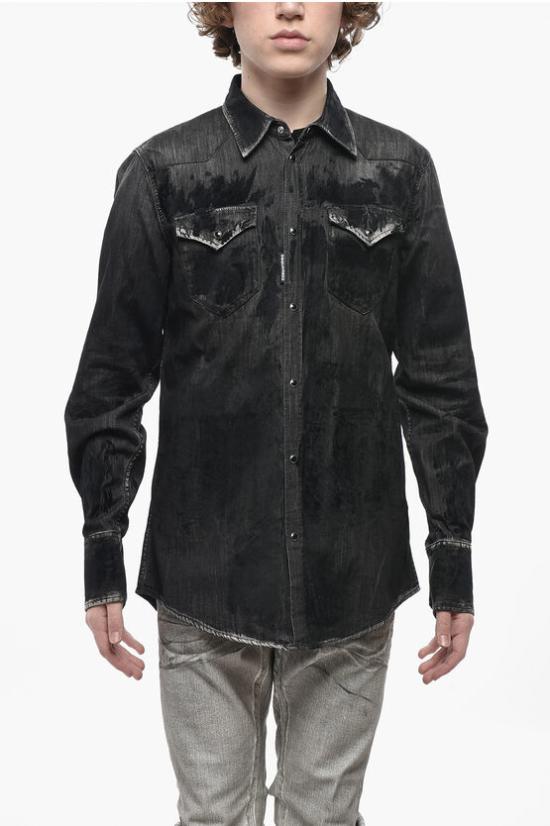  디스퀘어드2 데님 셔츠 S71DM0647S30826900 Black