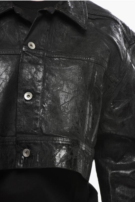  릭 오웬스 데님 자켓 DU02D2763 BMC 09 Black - RICK OWENS