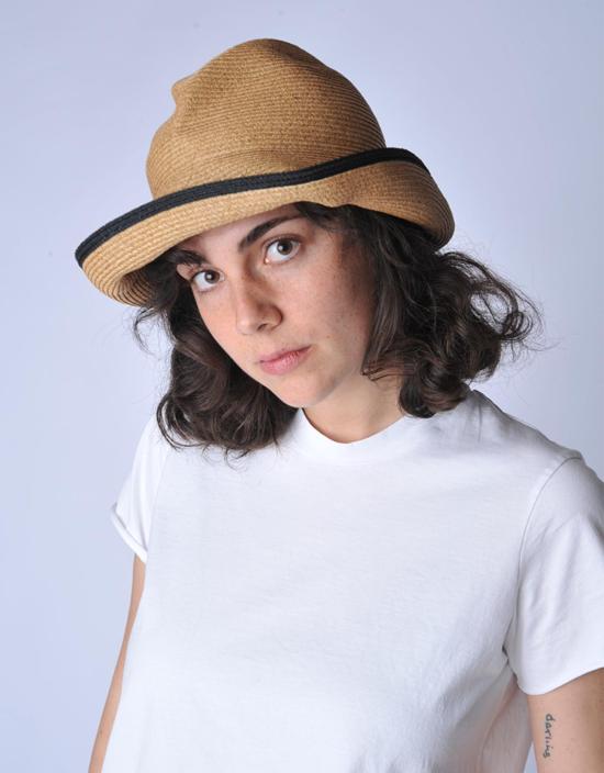  Mature Ha 모자 성숙한 Ha 혼합 갈색 검정색 테두리 챙 - OTHER BRANDS