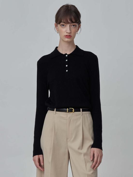  퓨어 캐시미어 엔와이씨 스웨터 퓨어캐시미어 NYC 클래식 폴로