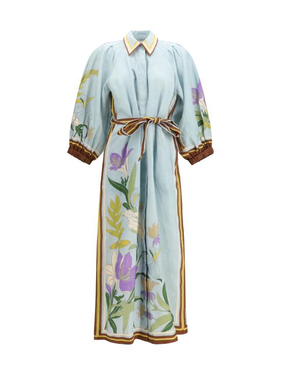 26SS 알레메 롱 원피스 6896D ICEBLUE MULTICOLOUR