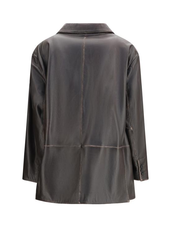 26SS 위켄드막스마라 가죽 자켓 2615441041600 001 BROWN - WEEKEND MAX MARA