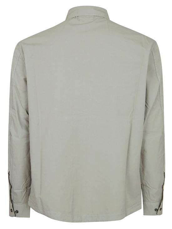 26SS 씨피 컴퍼니 오가닉 개버딘 지퍼 렌즈 오버셔츠 20CMOS156A 110143G 904 DOVE - C.P. COMPANY