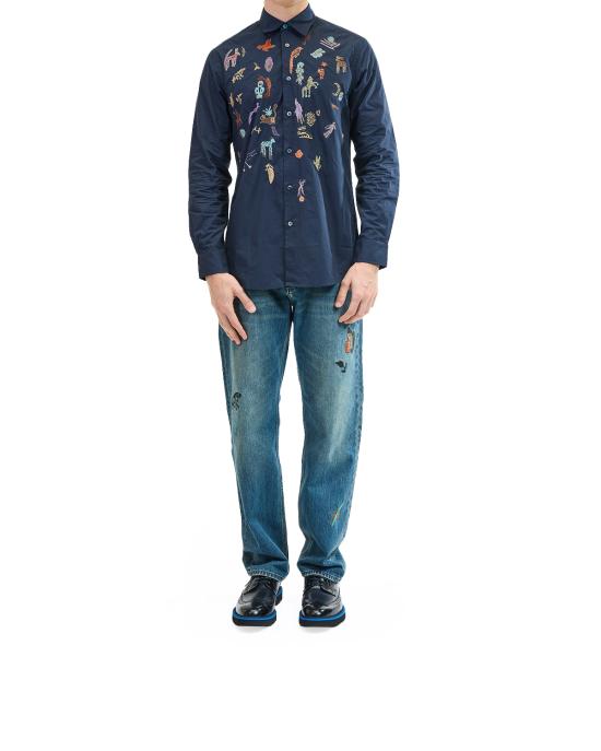 25FW 폴 스미스 긴팔 셔츠 M1R 901UE T02876 49 BLU - PAUL SMITH