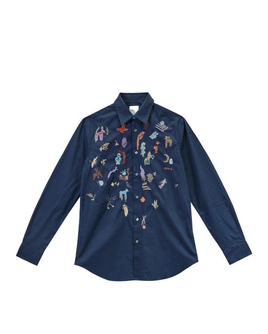 25FW 폴 스미스 긴팔 셔츠 M1R 901UE T02876 49 BLU