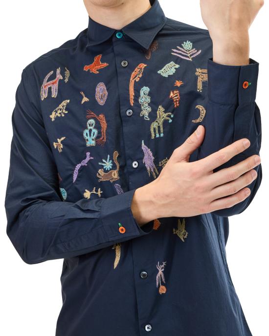 25FW 폴 스미스 긴팔 셔츠 M1R 901UE T02876 49 BLU - PAUL SMITH