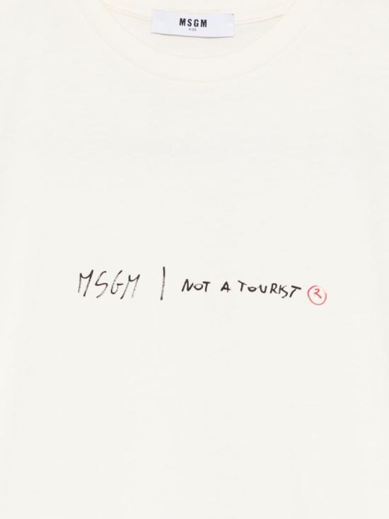 26SS [키즈] 엠에스지엠 티셔츠 S6MSJBTH242 013 White - MSGM