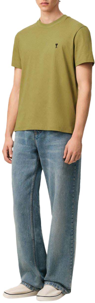 26SS 아미 스몰 하트 로고 라이트 코튼 저지 티셔츠 HTS346724A035 GREEN - AMI