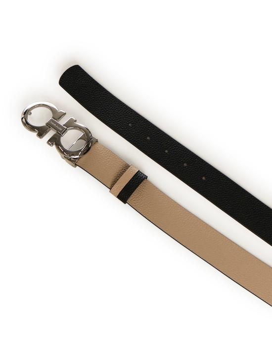 26SS 살바토레 페라가모 레귤러 벨트 23A564 615282415 New Bisque Black - SALVATORE FERRAGAMO