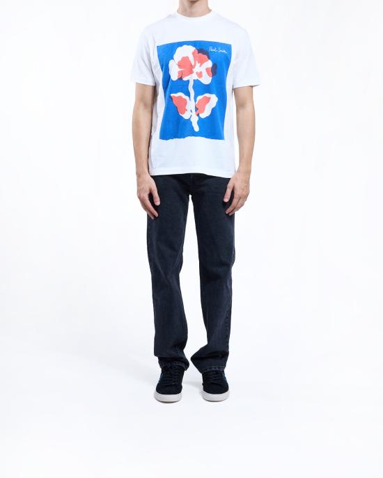 25FW 폴 스미스 반팔 티셔츠 M1R 919T TP4930 01 BIANCO - PAUL SMITH