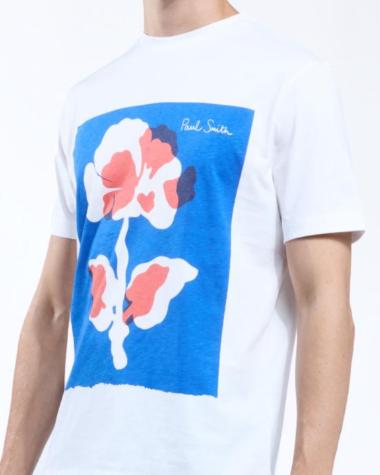 25FW 폴 스미스 반팔 티셔츠 M1R 919T TP4930 01 BIANCO - PAUL SMITH