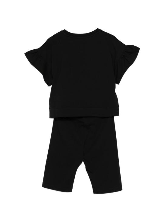 26SS [키즈] 모스키노 캐주얼 세트 HDG01O LBA0060100 Black - MOSCHINO