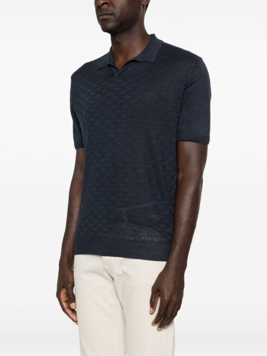 26SS 꼬르넬리아니 폴로 티셔츠 27M5702725135 005 Blu - CORNELIANI