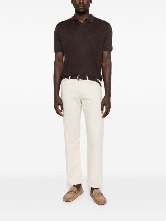 26SS 꼬르넬리아니 폴로 티셔츠 27M5702725135 030 Marrone - CORNELIANI
