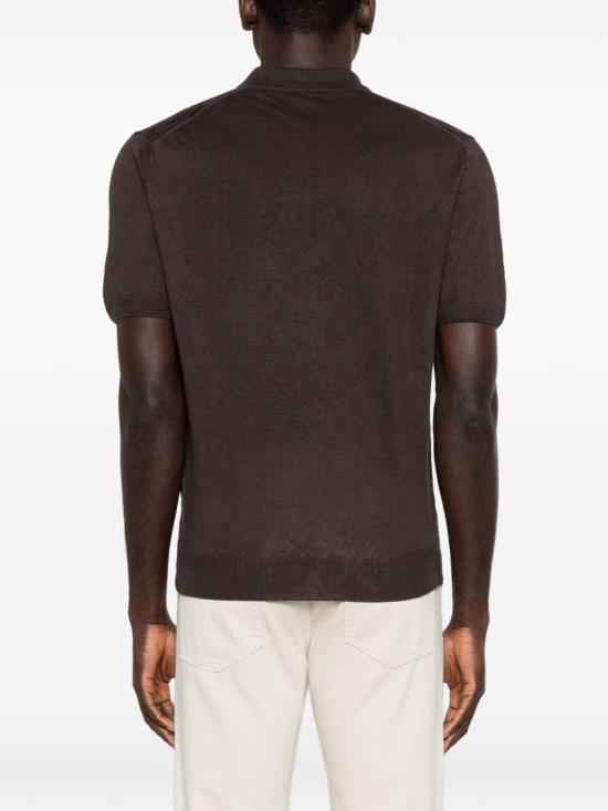 26SS 꼬르넬리아니 폴로 티셔츠 27M5702725135 030 Marrone - CORNELIANI