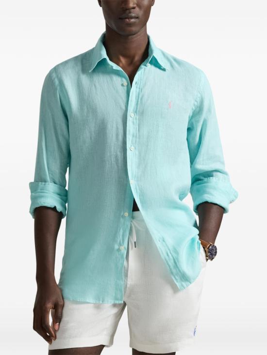 26SS 폴로 랄프로렌 긴팔 셔츠 710966294 509 Clear Blue - POLO RALPH LAUREN