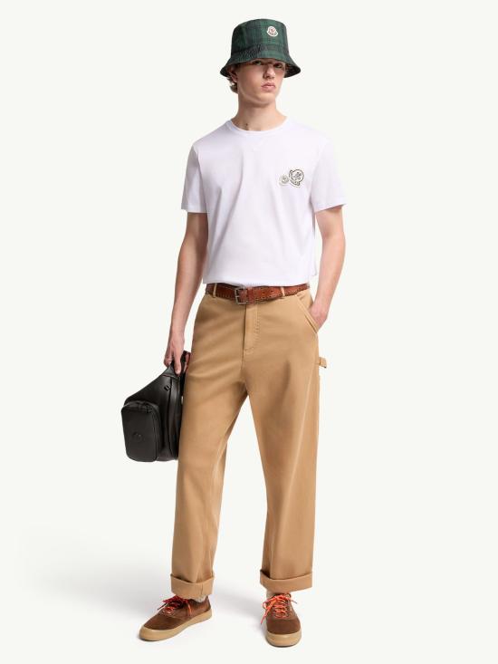 26SS 몽클레어 반팔 티셔츠 L10918C000688390Y 001 White - MONCLER