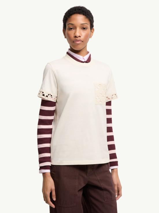 26SS 몽클레어 반팔 티셔츠 L10938C0002589AUO 034 White - MONCLER