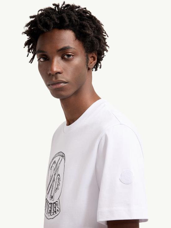 26SS 몽클레어 반팔 티셔츠 L10918C0003589AUG 00A White - MONCLER